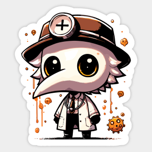 Kawaii plague doctor Sticker